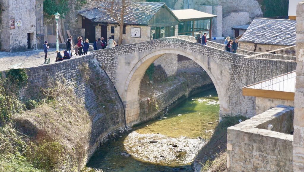 One of Mostar’s other graceful bridges.